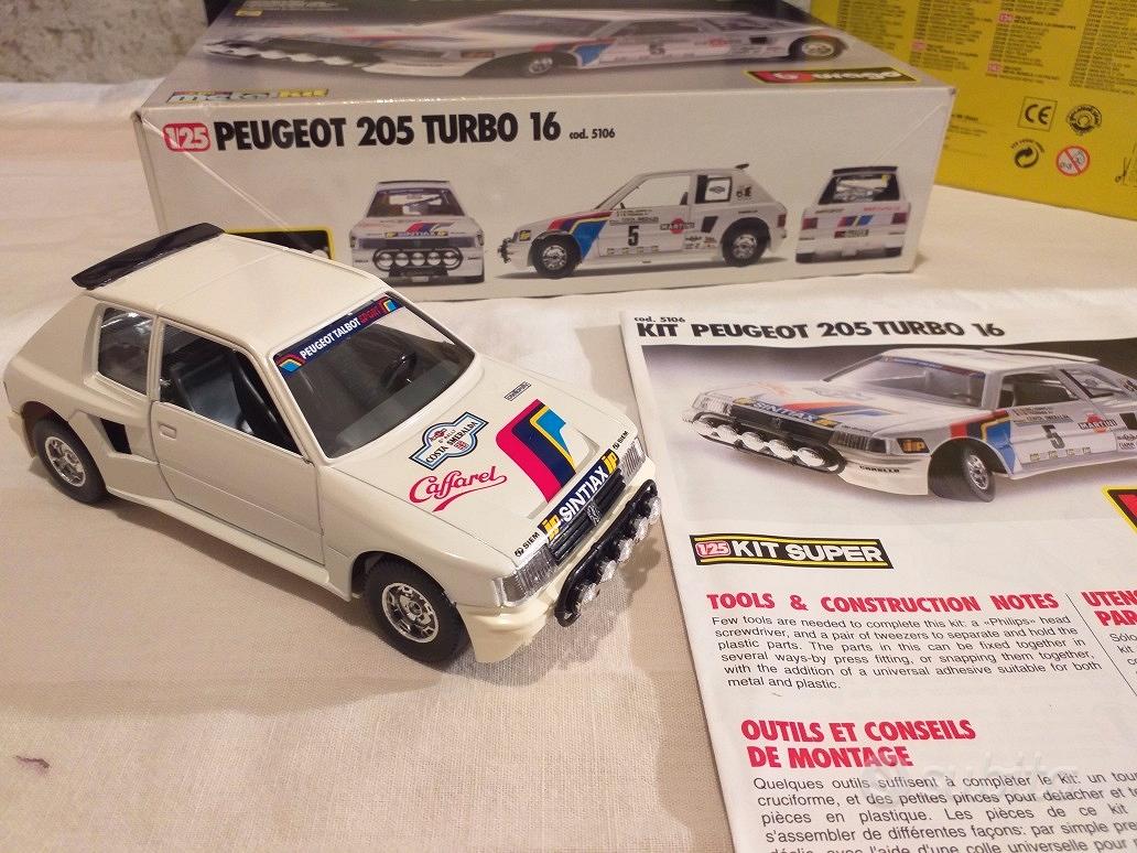 BBURAGO 0106 PEUGEOT 205 TURBO 16 - METALLIC 1:25 - GOOD CONDITION - 417