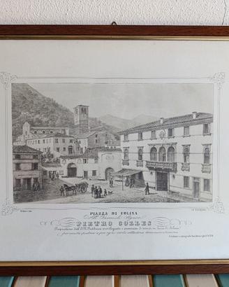 Litografia di  G. Brizeghel - Follina