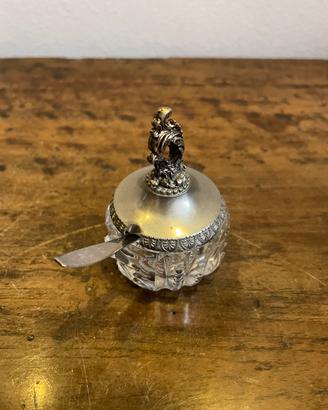 Saliera vintage stile Rococo’ vetro molato