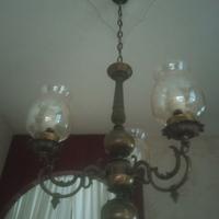 Lampadario in metallo a 3 punti luce