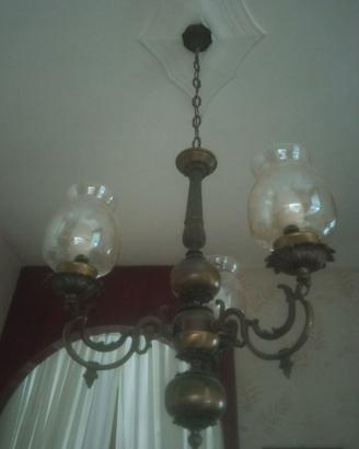 Lampadario in metallo a 3 punti luce