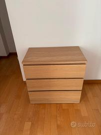 Cassettiera in rovere Ikea Malm 