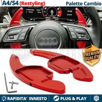 PALETTE Cambio Volante AUDI A4 RS4 B8 Leve Rosse