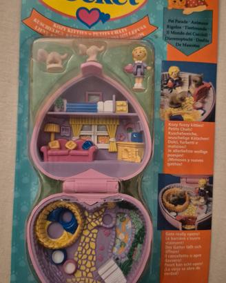 Vintage Nuovo Polly Pocket 1993 Kozy Kitties Pet P