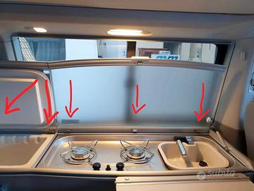  VW t5 t6 California cerniera vetro gas frigo