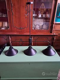 lampadario moderno a 3 lampade