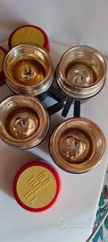 Set 4 Tazze termiche vintage anni "70" Old Time 