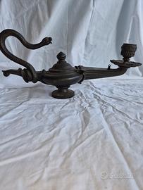 candelabro bronzo lampada aladino