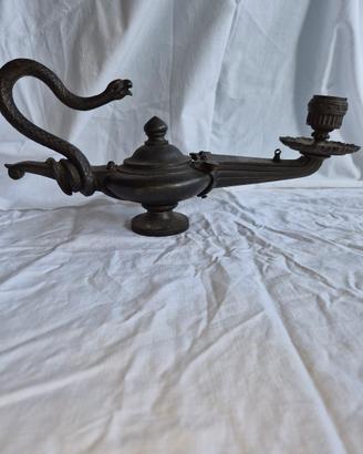 candelabro bronzo lampada aladino