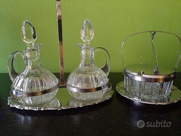 Set olio e aceto + formaggiera Vintage