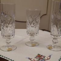 3  SERVIZI  BICCHIERI da  TAVOLA in CRISTALLO