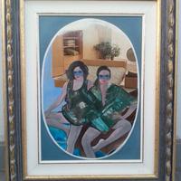 Gianni Bertini  - dipinto t.m e collage su tavola