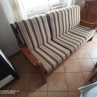 divano legno massiccio noce 