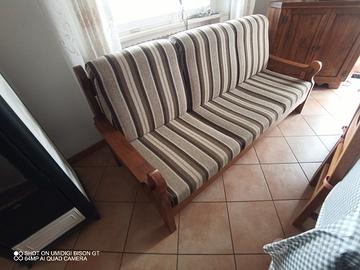 divano legno massiccio noce 