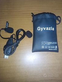 Microfono Lavalier USB Gyvazla - Da bavero per pc