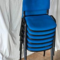 6 Sedie attesa impilabili