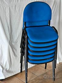 6 Sedie attesa impilabili