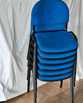 6 Sedie attesa impilabili