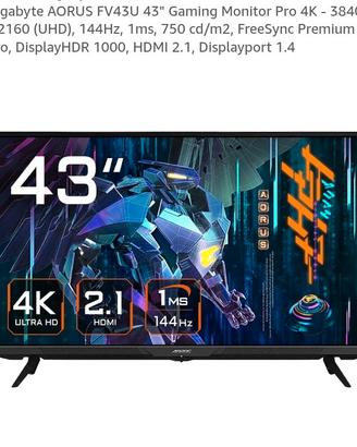 MONITOR AORUS FV43U 43 POLLICI 