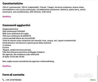 Intero alloggio secondo piano