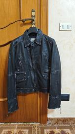 Giubbotto biker in vera pelle – taglia 42 – nuovo 