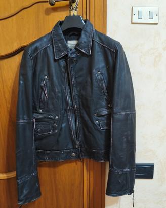Giubbotto biker in vera pelle – taglia 42 – nuovo 