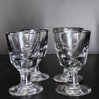 otto antichi bicchieri da bistrot -vetro di Altare