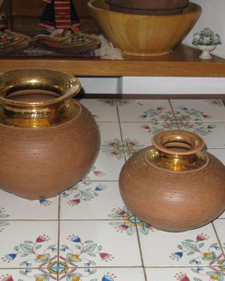 N. 2 VASI CERAMICA (Ceramiche Barbetti) Con bordo