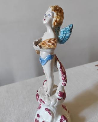 Statuetta angioletto in ceramica
