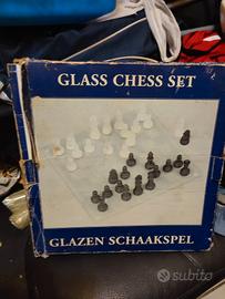 gioco scacchi in vetro Vintage 