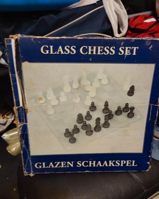 gioco scacchi in vetro Vintage 