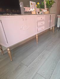 mobile shabby con marmo originale d'epoca 