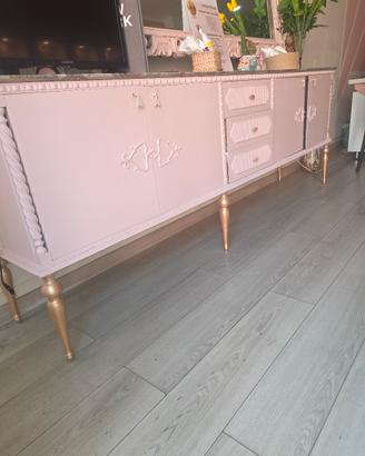 mobile shabby con marmo originale d'epoca 