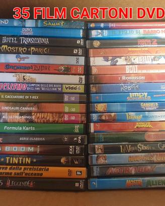 35 FILM CARTONI IN DVD + 13 VHS Varie 