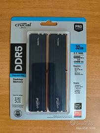 RAM DDR5 32GB (16GBX2) Crucial