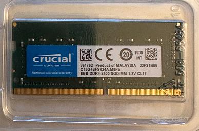 RAM 8GB DDR4-2400 per notebook