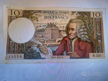 Banconota rara 10 franchi