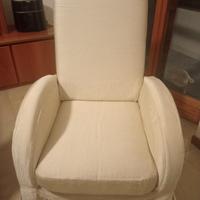 Poltrona in tessuto sfoderabile alta cm.110 