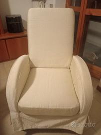 Poltrona in tessuto sfoderabile alta cm.110 