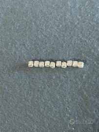 50 cubi da 4mm in argento 925 con effetto diamanta