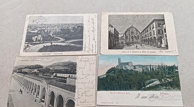 set cartoline postali antiche viaggiate Bologna 