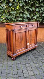 Credenza stretta antica in noce da ingresso