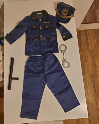 Vestito da carnevale poliziotto mis.100
