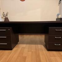 Scrivania + 2 cassettiere wenghè