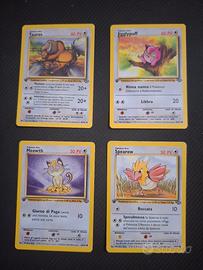 Carte Pokemon 1ª Ed Tauros Meowth Jiggly Spearow
