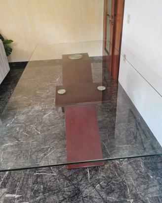 Tavolo da pranzo in vetro 200 x 100 