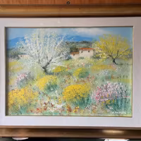 Quadro Feli Calven. Paesaggio primaverile.