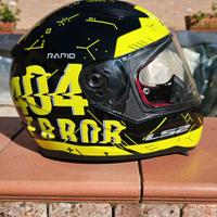 Casco per moto nero (con grafiche) LS2 Rapid