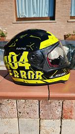 Casco per moto nero (con grafiche) LS2 Rapid
