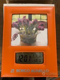 OROLOGIO/CALENDARIO/PORTAFOTO DA TAVOLO VINTAGE